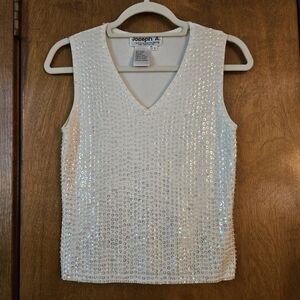 Joseph A White Sequin Women's Top